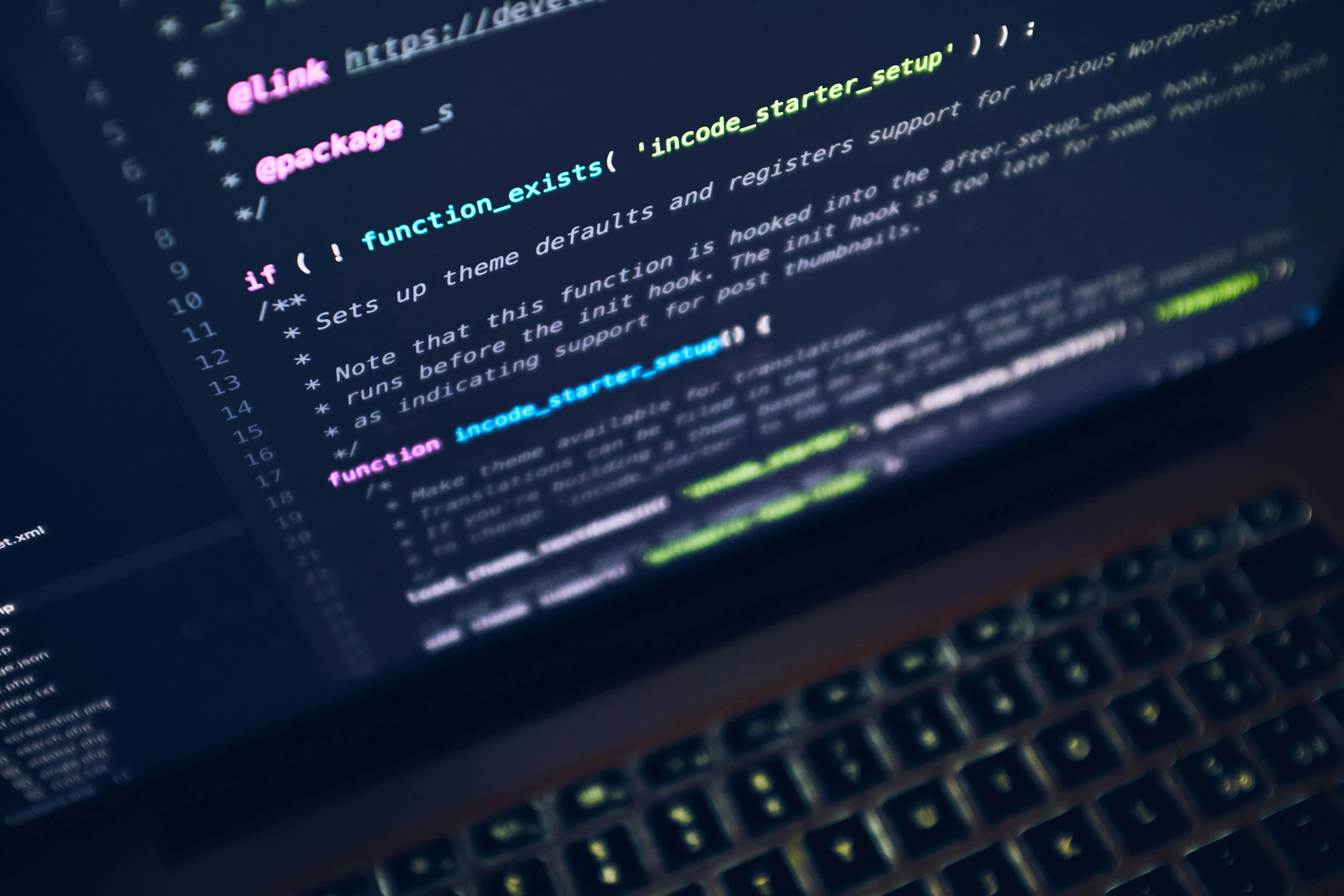 Développement web - ordinateur portable avec code
